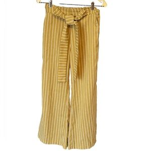 Eight Paris Women's Striped Pants SM Yellow White SPRING Elastic Waist FALL Ti…